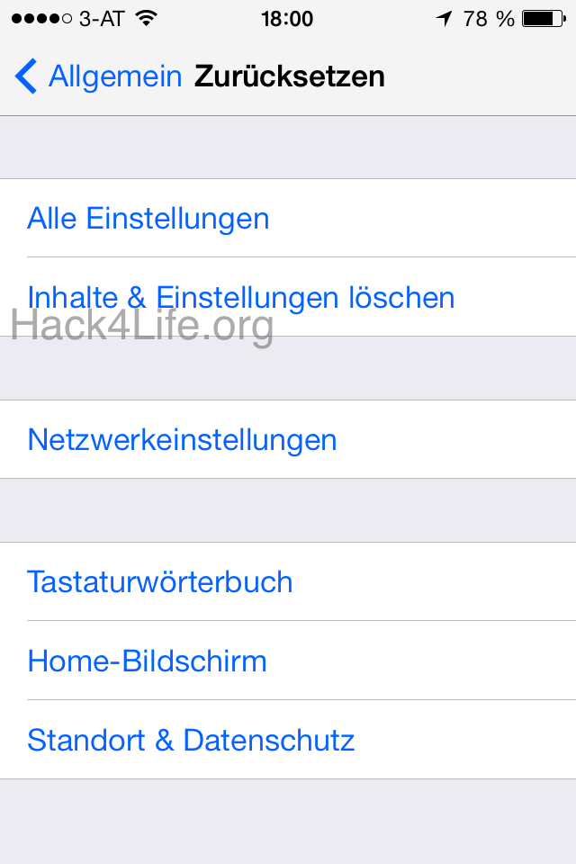 Alle Einstellungen zurücksetzen - App Store Abstürze - iTunes U Abstürze - iBook Store Abstürze - iTunes Store Abstürze beheben - iOS 7 - iOS 7 Entschlüsselt - Anleitung - How-To - Tipp - Trick - Hack4Life