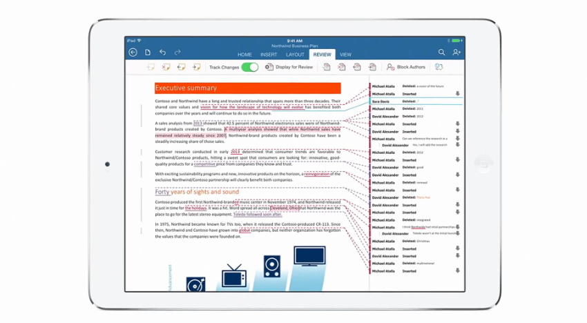 Änderungen von mehreren Benutzern, Microsoft Office für das iPad, Hack4Life - Review von Fabian Geissler