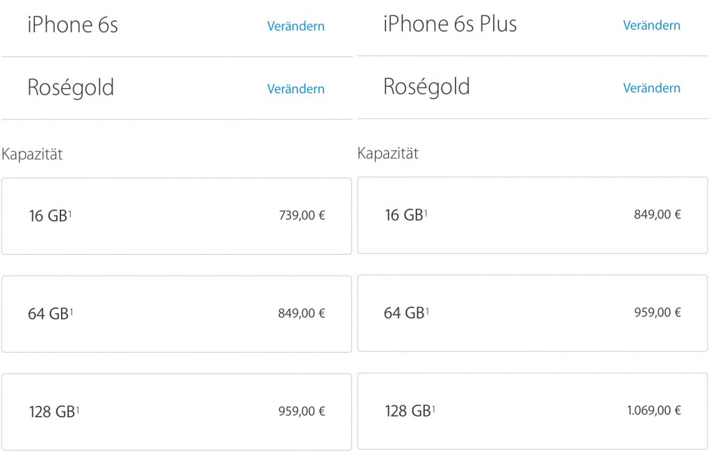 Preistabelle - iPhone 6s/6s Plus, Fabian Geissler, Hack4Life 