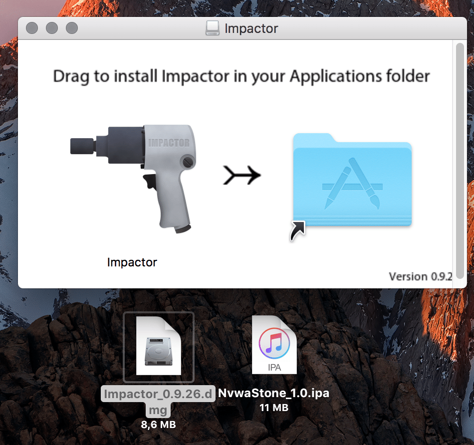 Installation von Cydia Impactor, Mac, macOS Sierra