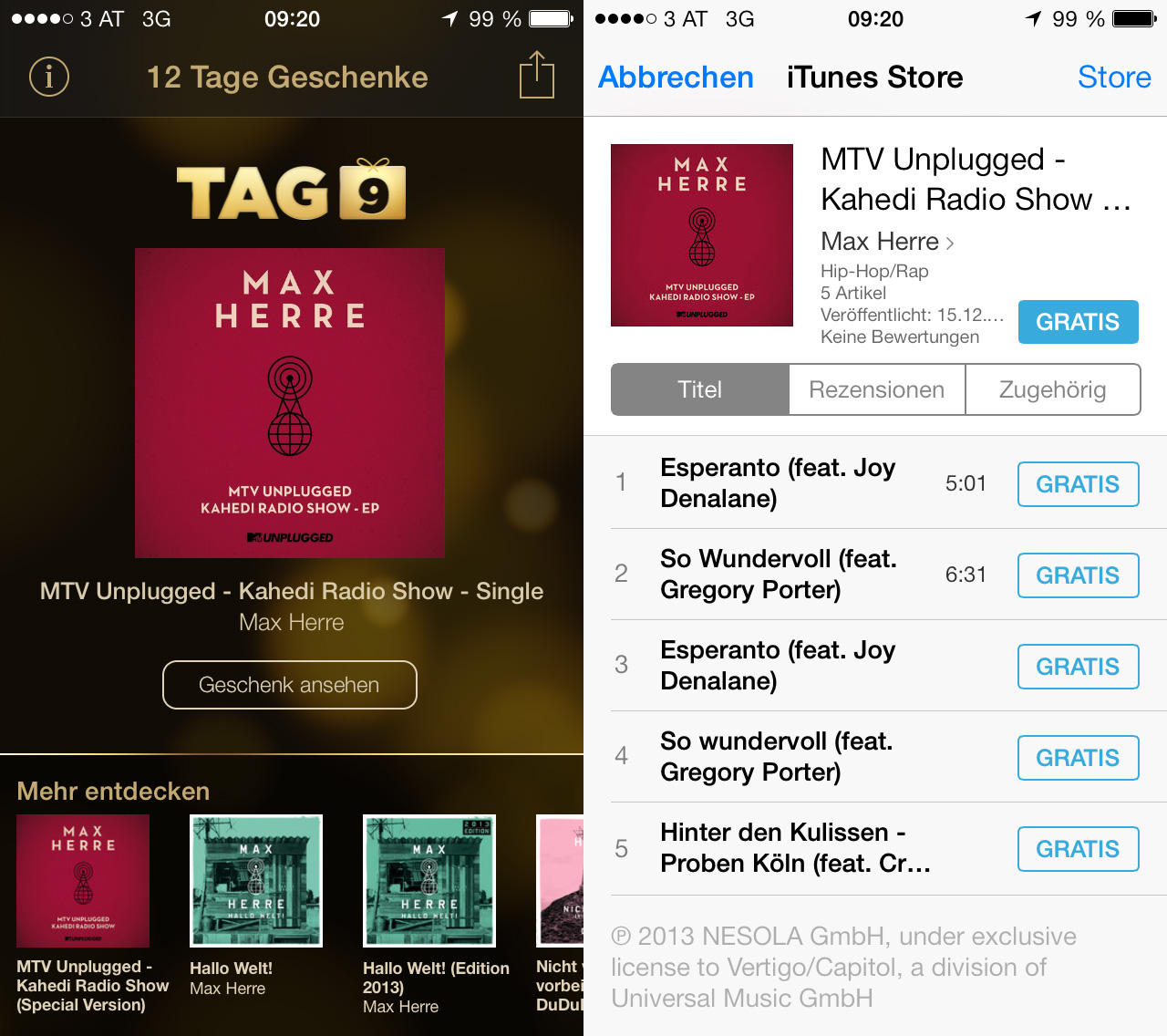 12 Tage Geschenke: Tag 09 – Kahedi Radio Show (MTV Unplugged)