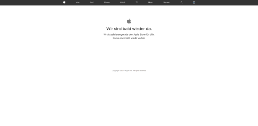 Apple Store Offline vor WWDC17