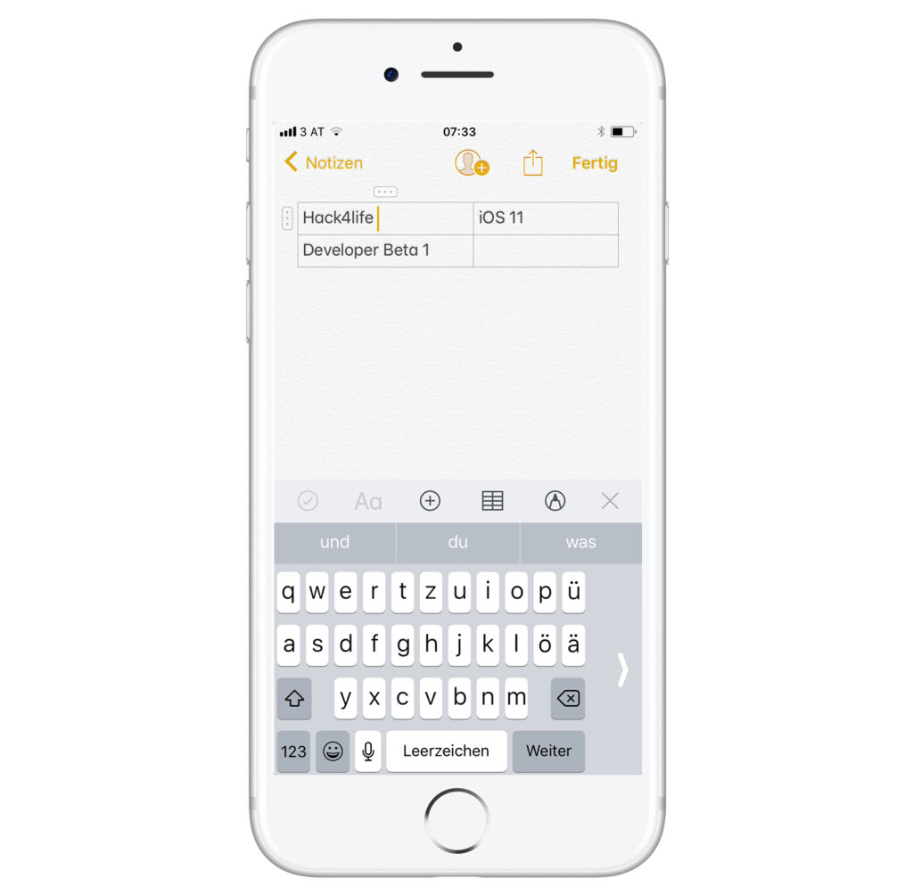 Aktivierte Einhand-Tastatur in iOS 11 auf dem iPhone - Hack4Life