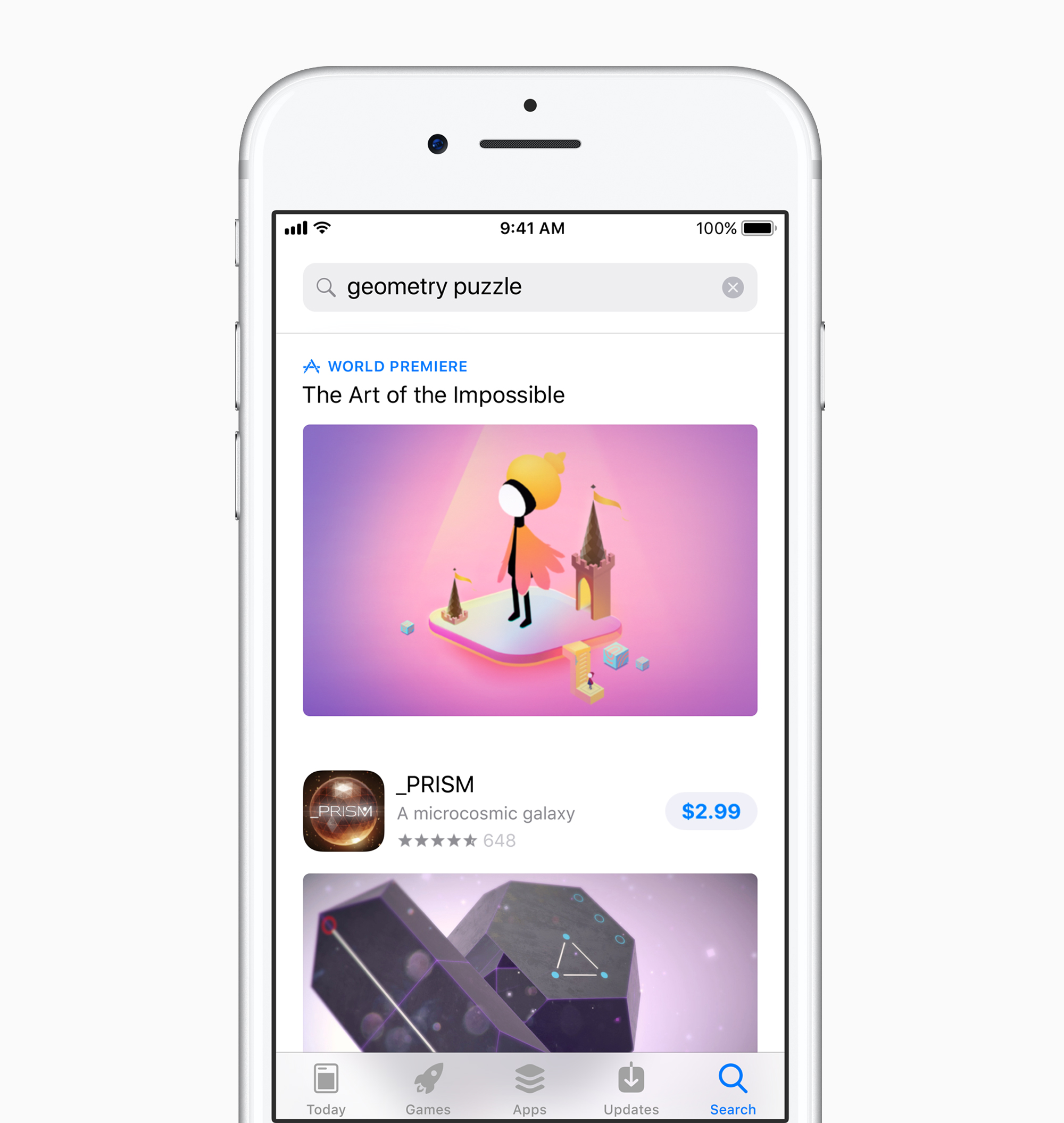 Suchen Ansicht, AppStore in iOS 11