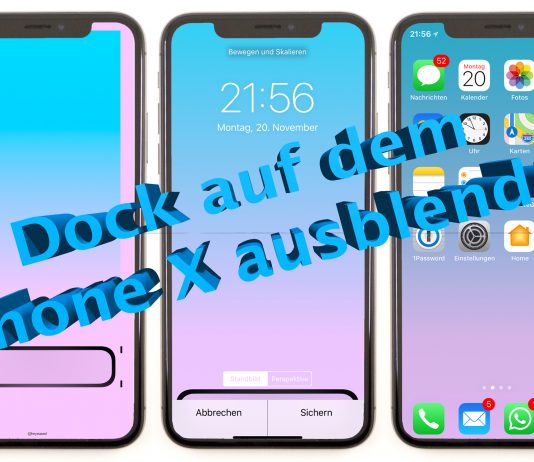 Dock auf dem iPhone X ausblenden - So funktioniert's, Anleitung, Hack4Life, Fabian Geissler, Anleitung, Tutorial, Wallpaper, Trick, iOS 11, iOS 11.1
