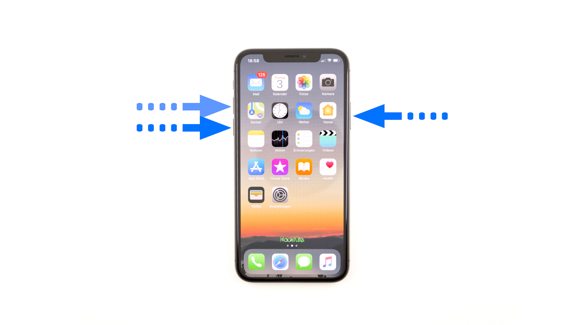 Shortcut zum erzwingen eines Neustart beim iPhone X, Hack4Life, Fabian Geissler, Anleitung, How To, Reboot, So funktionierts