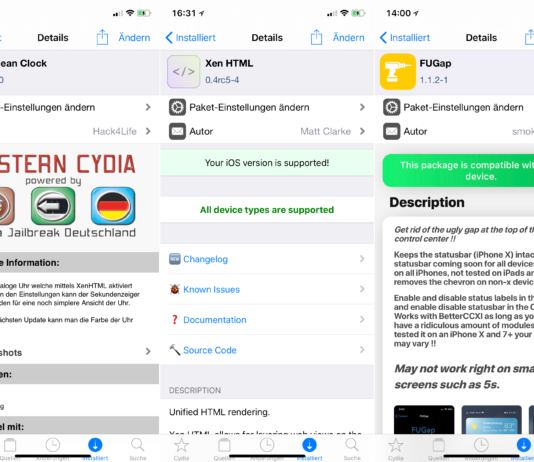 Top Cydia Tweaks: Xen HTML, Fortnite Bypass, Clean Clock & weitere – Ausgabe 4 Top Cydia Tweaks Ausgabe 4, Hack4Life, Fabian Geissler, FuGap, Xen HTML, Clean Clock, Fortnite Bypass, Power Selector (CCSupport), EasternCydia, Crash Reporter