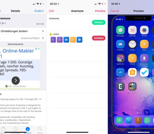 Anemone – Cydia Tweak Review Anemone - Theme manager for iOS 11, Cydia, Tweak, free, Anemone 3.0, Download, .deb, Cydia, Sileo, Developer, Hack4Life, Fabian Geissler