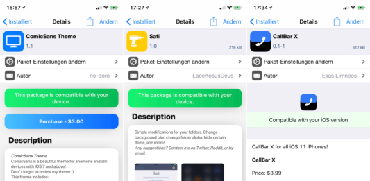 Top Cydia Tweaks Ausgabe 5, CallBar X, Safi, Glacier, CCModules, Comic Sans Theme, Hack4Life, Repo, Kostnelos, Tipps, Fabian Geissler