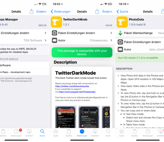 Apps Manager, countingNotes, TwitterDarkMode, PhotoData, Tweak Count 2, Top Cydia Tweaks Issue 9, Hack4Life, Fabian Geissler, help, free, hack