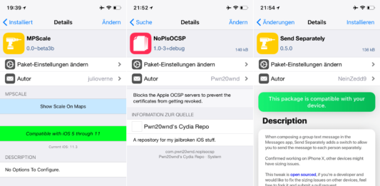 CustomCallBackground, Ermete, MPScale, NoPlsOCSP, Send Separately - Top Cydia Tweaks Ausgabe 13, Hack4Life, Fabian Geissler, Sileo, Download, Free, kostenlos, .deb