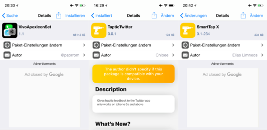 AnemationLESS, SmartTap X, TapticTwitter, VivoApexIconSet, WARemoveCameraTabBar, Top Cydia tweaks, Issue 19, Sileo, Download, .deb, free, Hack4Life, Fabian Geissler