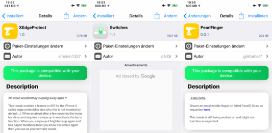 FBNoBarEmoji, Lace 2, PearlFinger, Switches, XEdgeProtect, Top Cydia Tweaks - Issue 21, Hack4Life, Fabian Geissler, Cydia, iOS 11, Sileo, Download, free, .deb