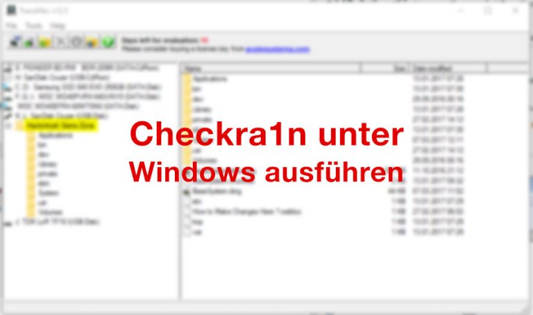 [Anleitung] Checkra1n unter Windows ohne Mac ausführen