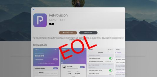 ReProvision EOL erreicht, Hack4Life, Fabian Geissler, Matt Clarke, ReProvision Alternativen, ReProvision von Apple vernichtet, Warum funktioniert ReProvision nicht mehr, anleitung, Jailbreak, iOS 12, iOS 13, App Signierung