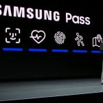 FaceID Logo bei Samsung Pressekonferenz in Las Vegas auf der CES20 / Bild: iMore, Hack4Life, Fabian Geissler, Samsung Pass, Samsung klaut FaceID Logo, FaceID von Apple geklaut, Verklagt Apple Samsung