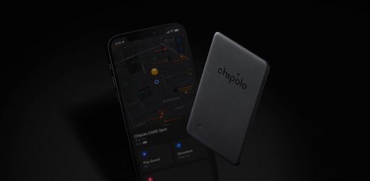 Chipolo Card spot auf der CES 2022 mit Apples "Wo Ist?" Netzwerk Unterstützung