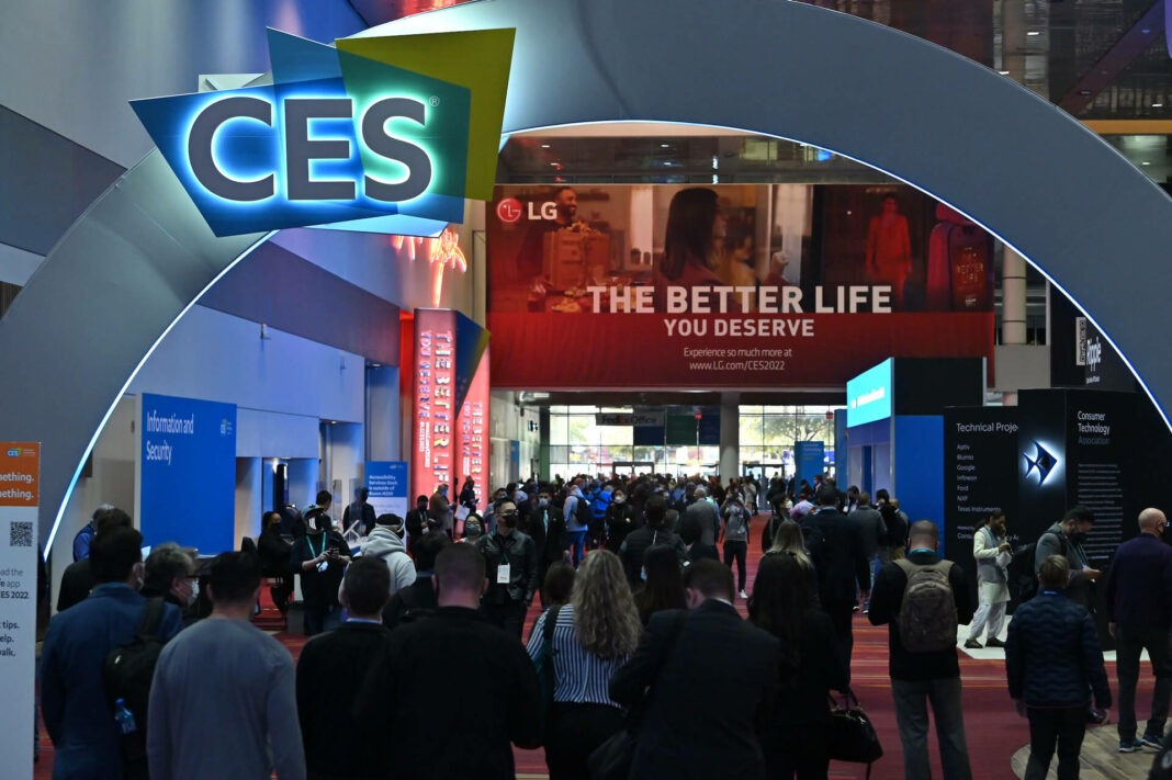 Eingangsbereich der CES 2023 vom 5. bis 8. Januar in Las Vegas