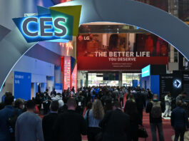 Eingangsbereich der CES 2023 vom 5. bis 8. Januar in Las Vegas