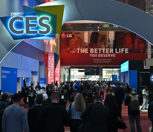 Eingangsbereich der CES 2023 vom 5. bis 8. Januar in Las Vegas